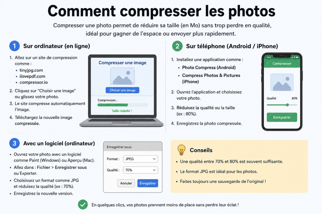 comment compresser les photos