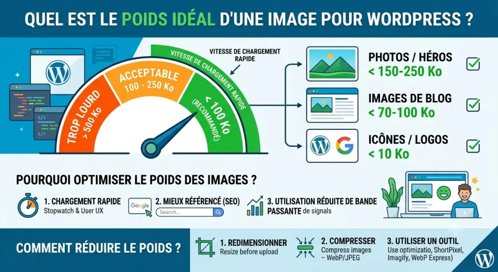 Poids idéal d'une image WordPress